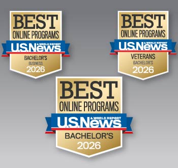 US News Report badges showing SPC as Best Online Bachelor&rsquo;s Programs 