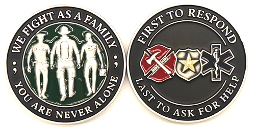 black and gree Challenge coins