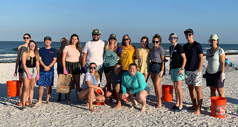 Phi Theta Kappa beach cleanup image